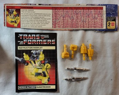 1984 Transformers G1 Sunstreaker Original Fists Missiles Rockets Boosters + More