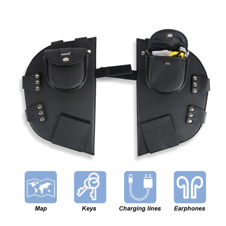 Soft Lowers Chaps Guards Cover Leg Warmer Bag for Indian Chief Chieftain 2014-Up - Image 3 of 4