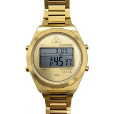 Import duty included for US buyers Timex Q80 Continental Quartz Watch Gold SS A