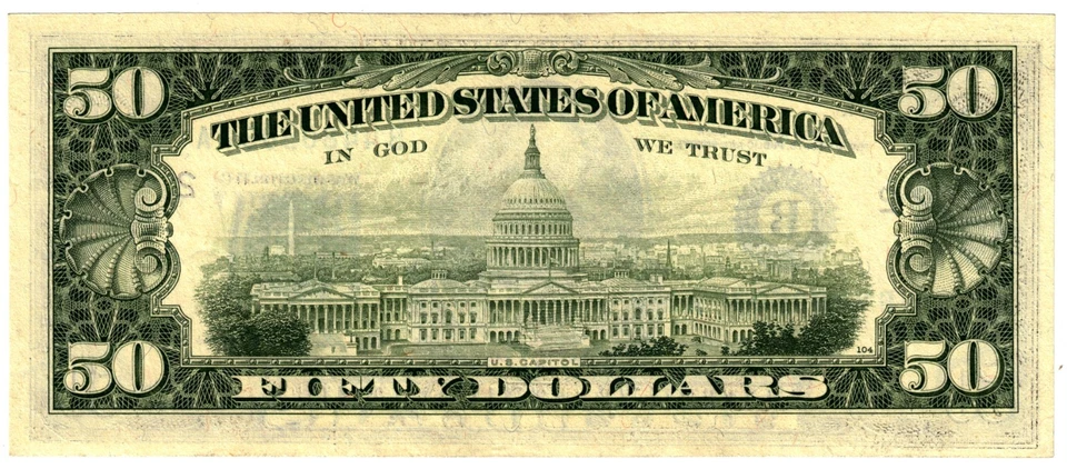 1981 USA 50 Dollar Banknote United States of America  a-UNC P472 B - New York NY - Image 2 of 2