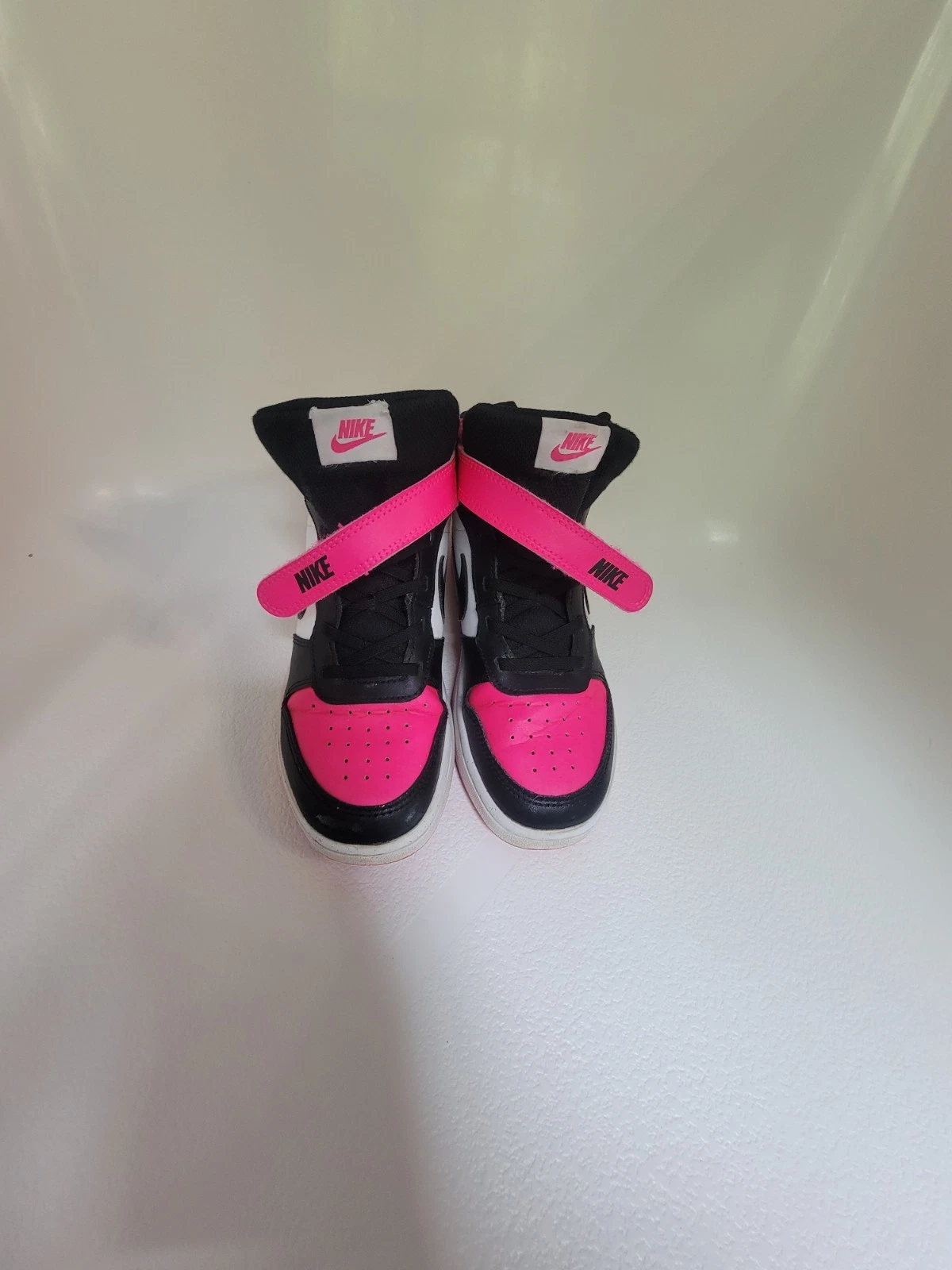 Scarpe da bambina Nike Air "White Pink & Black" taglia 3 anni giovanili (HV0935 100)