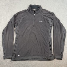 Nike Pullover Mens Large Black NikeFIT Therma Quarter Zip Fleece Athletic Jacket
