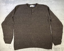 Bill Blass Men's Vintage Knit Sweater XL Hand Framed Grandpa Crewneck USA Made