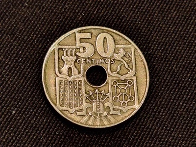 Espagne, Francisco Franco, caudillo, 50 Centimos, 1949, Cupro-nickel, SUP+ - Photo 1/2