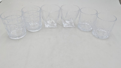 Bezrat Multi Style Whiskey Glasses 10oz Set of 6 Rocks Scotch Bourbon Barware