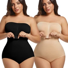 Women Plus Size Shapewear Tummy Control Bodysuit One Piece Body Sexy Suit Shaper