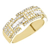 JFL Diamonds 10K Gelbgold Ring Statement 8Mm 1,10 Ct Diamant-Band