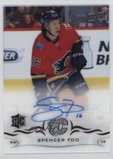 2018-19 Upper Deck Clear Cut Rookies Spencer Foo #CCR-SF Auto 03xg