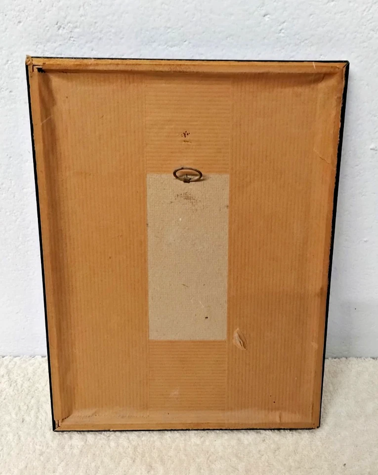 Ancien Tableau Encadré Sous Verre Signé Vintage (Réf : CH50) - Photo 4/4