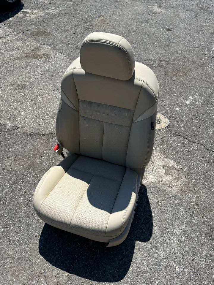 Nissan Murano SL 2018-2024 asiento del conductor delantero izquierdo beige cuero montaje OEM Foto 3 de 4