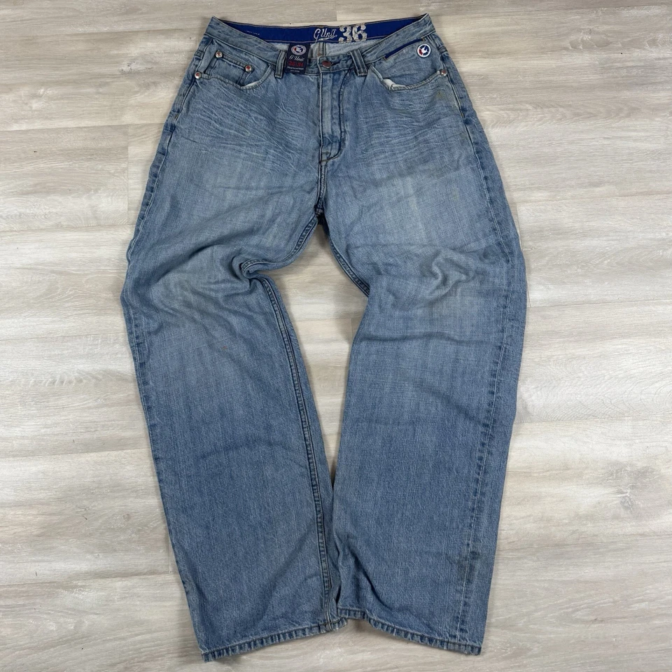 Vintage Y2k G-Unit 50 Cent Denim Jeans Baggy Loose Hip Hop Streetwear Mens 36x32 - Image 2 of 4