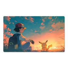 Ash Ketchum Pikachu Board Game Pokemon Playmat Play Mat TCG CCG Pad Mousepad 