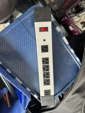 U.S. General 5-Outlet Heavy Duty Power Strip w/ 2 USB Ports | 125V 15A | Metal