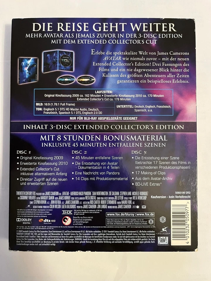 Avatar Extended Collectors Edition | Blu-ray - Bild 2 von 4