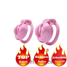3D Printed V2.0/V3.0 Pink Sissy Cage Male Chastity Devices Ring with 4 Ring Lock