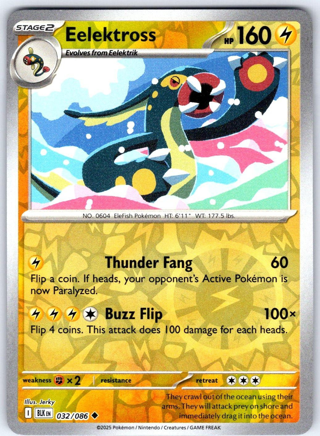 EELEKTROSS - Pokemon - 032/086 Black Bolt - Reverse Holo NM/M