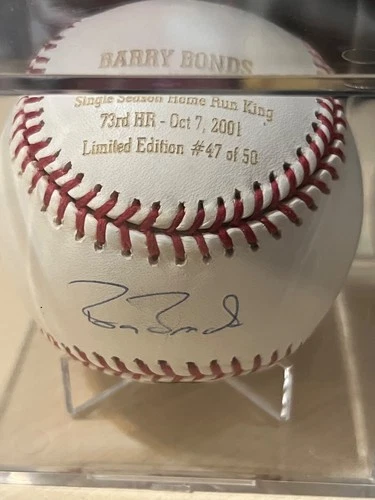BARRY BONDS SIGNED 73rd HR LE 47/50 AUTO BASEBALL