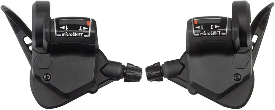 microSHIFT TS38 Thumb-Tap Shifter Set - 7 Speed, Triple, Optical Gear Indicator, - Image 2 of 2
