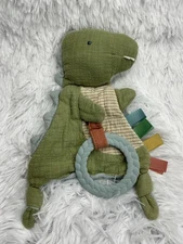 Teething Toy Snuggle Blankie Lovey Dinosaur Soothes Sore Gums | Itzy Ritzy Baby