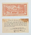 pr of South Vietnam 5 Dong 1955 (1964-) w/ Propaganda Leaflet, Original