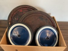 Lot of 4 Vintage Soap Box Derby Tires Wheels, 12   2 and 7   2 