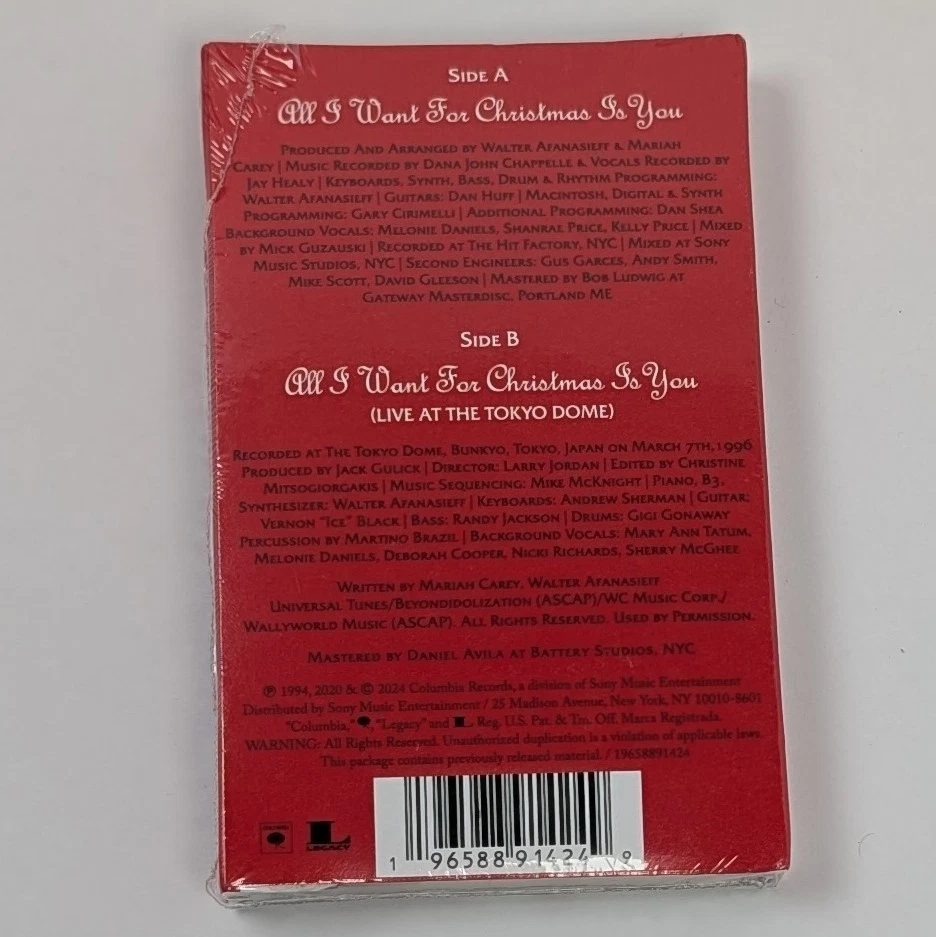 Mariah Carey 30th Anniversary All I Want For Christmas Is You 2 Song LE Cassette - Image 2 of 2