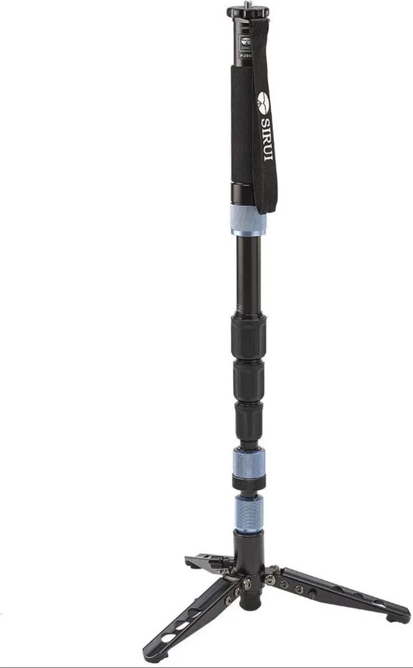 Sirui P-204S Aluminum Video Monopod with Folding Legs And Ulanzi Ball Head Mount - Image 2 of 4