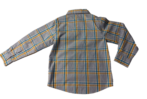 Crown & Ivy Shirt Boy's 5 Light Blue Long Sleeve Button Up Plaid NWT - Picture 3 of 7