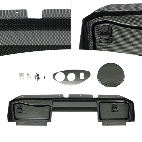 Carbon Fiber Color Dash Cover For 2008-2015 EZGO RXV Golf Cart, w/Locking Doors - Picture 14 of 18