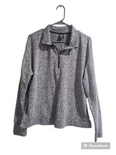 Avia Women's Pullover Warm-up Jacket Size L Black And White