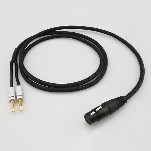 XLR Female 3pin to 4mm Banana Male Audio Video Cable DAC Speaker Amplifier 1~20' - Picture 7 of 25