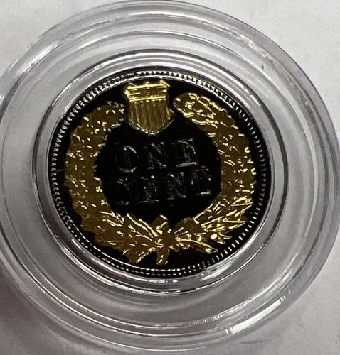 24KT Gold Obverse and Reverse Black Ruthenium Edition Indian Head Penny 1907 - Picture 8 of 8