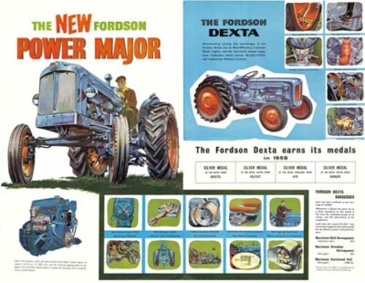Vintage The New Fordson Major Power Tractor Poster Broschüre Kunst (A3)