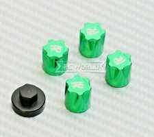 Rc Center Lock Nut Metal Wheel Caps M4 Lug Nut W Tool 4pcs Green