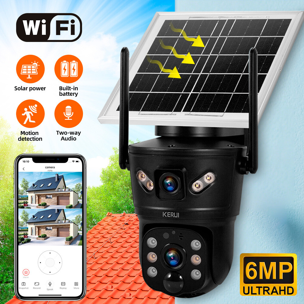 Solar Battery Powered Wifi Security Camera System Solar Wireless