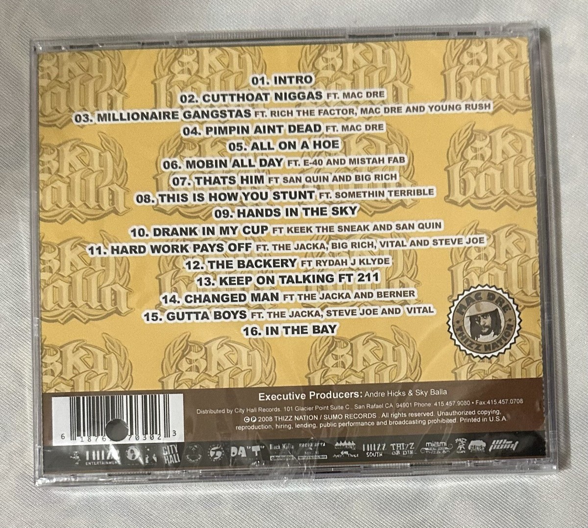 Rare-Sky Balla-Thizz Nation 24 CD Mac Dre,Jacka,E-40,Berner THIZZ