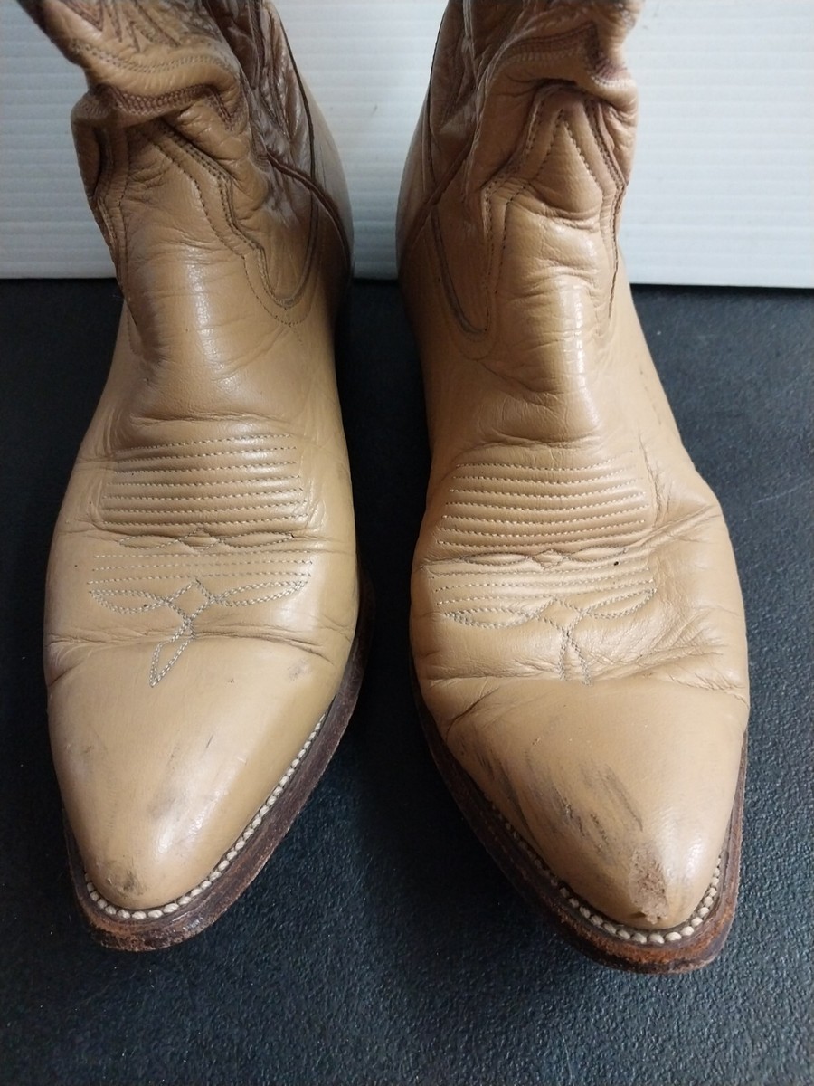 Montana Vintage Mens 9 D Leather Boots Western Cowboy | eBay