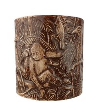 Vintage 1986 Duncan Enterprises Planter Tropical Rainforest Jungle Brown 3D