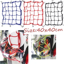 Cargo Net Motorcycle Helmet Mesh Luggage Tie Down Bungee Cord with 6 Pcs Hooks