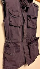 Mini Boden Girl  s Vest size 9-10 Denim Utility Purple