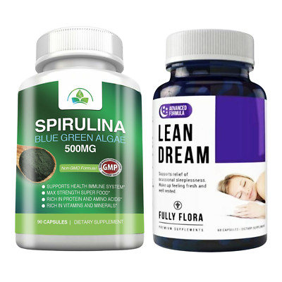 Spirulina Blue Green Algae Immune Health Supplement & Sleep Aid Sleeping Pills
