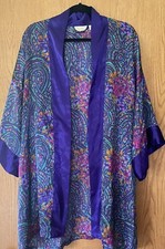 Victoria  s Secret Vintage Gold Label Floral Kimono Robe One Size W/belt