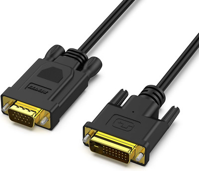 DVI-D 24+1 Auf VGA, DVI-D Computer Auf VGA Monitor 1,8M Vergoldetes Kabel