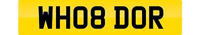 PRIVATE NUMBER PLATE WH08 DOR CHERISHED REGISTRATION WHO DOREEN DORAN DORS REG