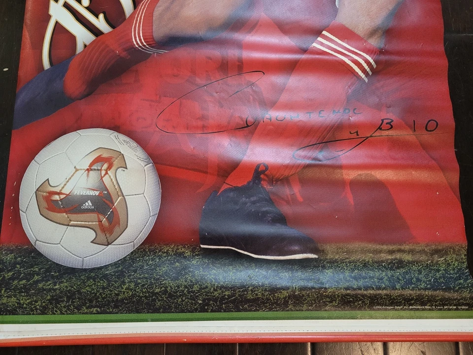 México Cuauhtémoc Blanco 5 x 2.5 Corea Japón 2002 Copa Mundial de la FIFA Banner de Fútbol Foto 2 de 4