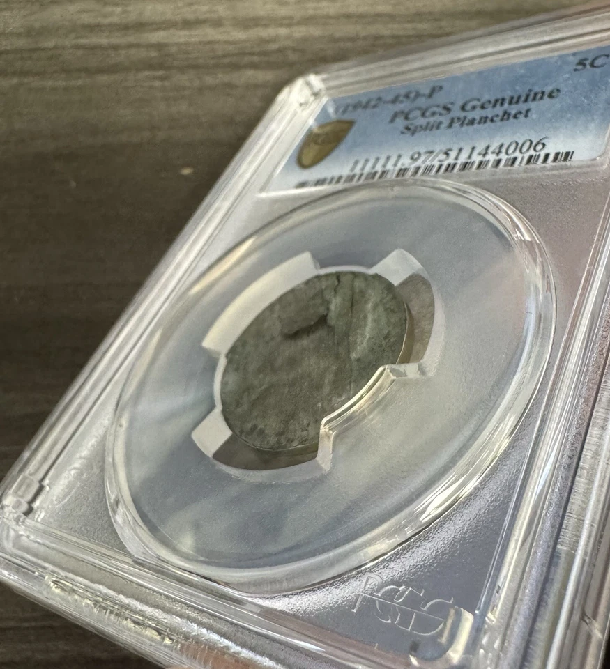 (1942-45) P Nickel Mint Error PCGS Genuine Split Planchet - Image 4 of 4