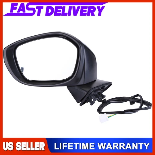 New Left Driver Side For Honda Civic 2022 2023 3 pins Power Adjust Black Mirror