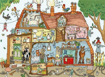 Bothy Fäden ~ gezähltes Kreuzstich-Kit ~ Durchschneiden alten MacDonald