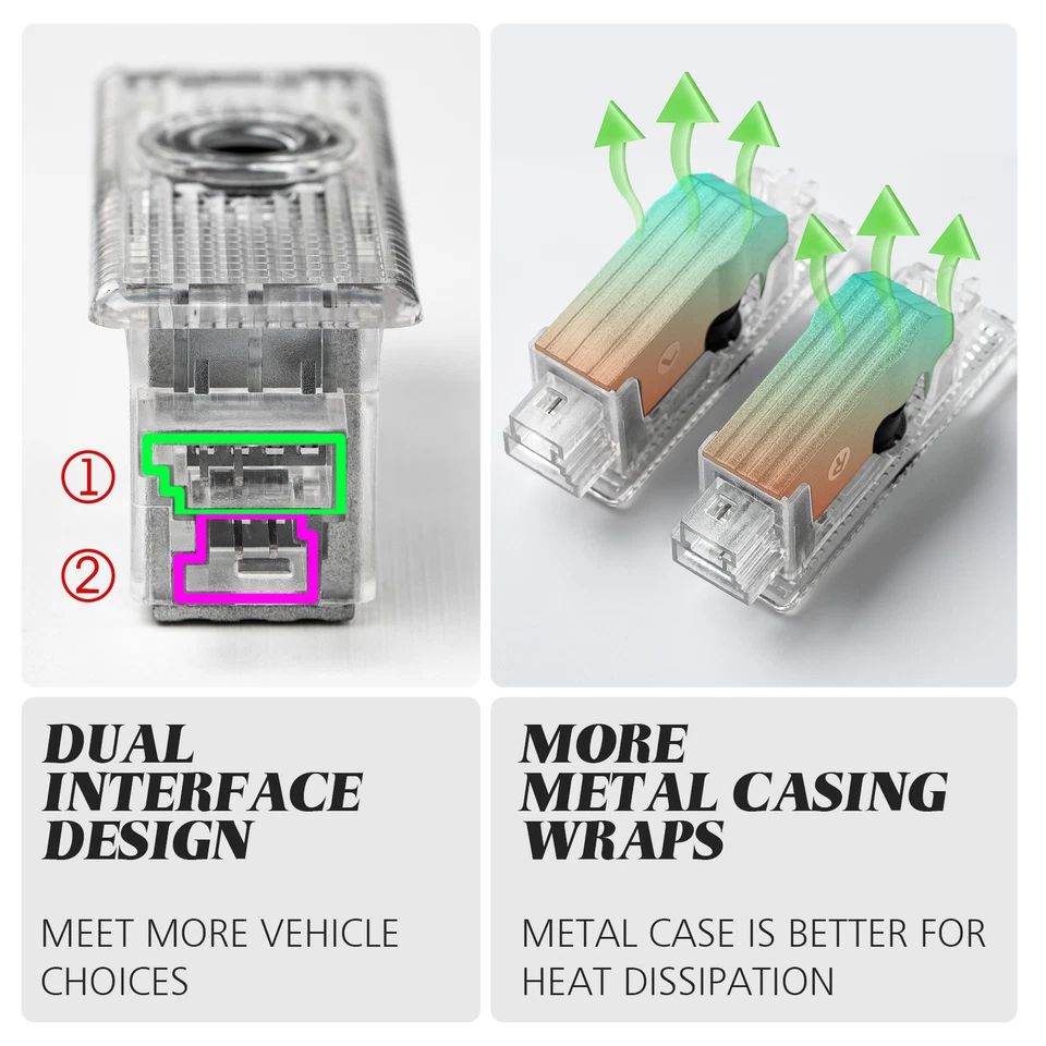 Luces de sombra fantasma cortesía bienvenida puerta LED HD para BMW X1 X2 X3 X4 X5 X6 2 piezas Foto 4 de 4