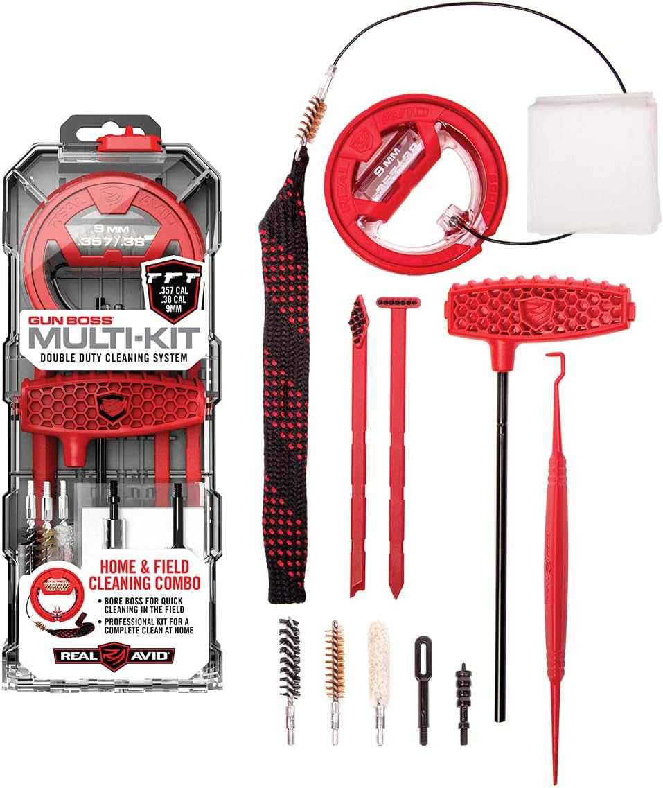 9mm Gun Cleaning Kit for .357 .38 Caliber Pistols & Glock Maintenance  